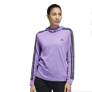 #284 Adidas Heathered Purple Long Sleeve hooded thin sweatshirt.